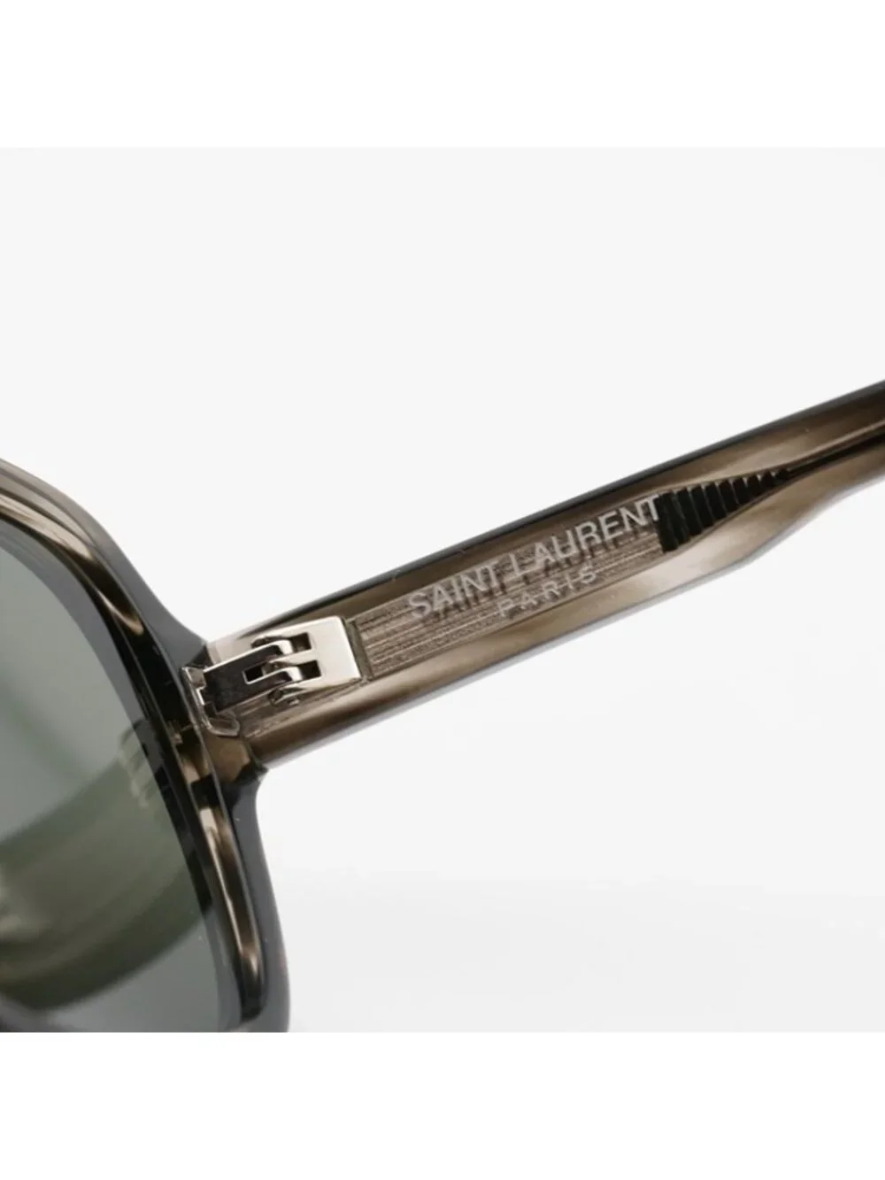 Saint Laurent SL609 CAROLYN 004 Sunglasses Havana Aviator Frame, Grey Lenses